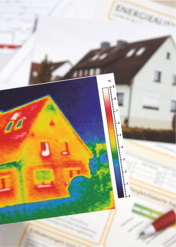 Thermografie zeigt Wärmedämmung, optimieren Sie Ihre Energieeffizienz mit Baumit-Produkten für nachhaltige Renovierungen.