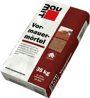 Baumit Vormauermörtel 35 kg: ideal für sicheres, stabiles Verkleben von Ziegeln mit glatter Fuge und hoher Standfestigkeit.