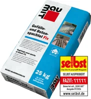 Der Baumit Gefälle- und Betonspachtel Fix ist im 25 kg Papiersack erhältlich.