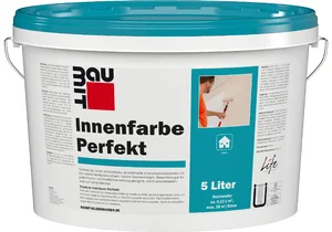 Die Baumit Innenfarbe Perfekt ist im 5 l Eimer in Weiss erhältlich.