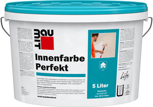 Die Baumit Innenfarbe Perfekt ist im 5 l Eimer in Weiss erhältlich.
