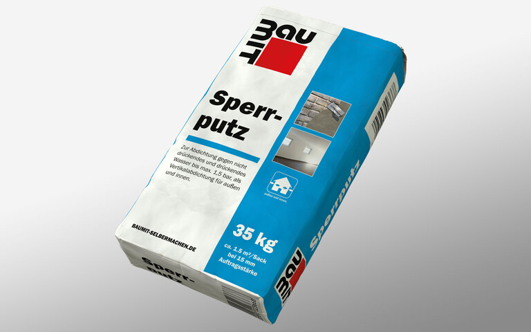 Enduit de blocage Baumit en sac bleu de 35 kg.