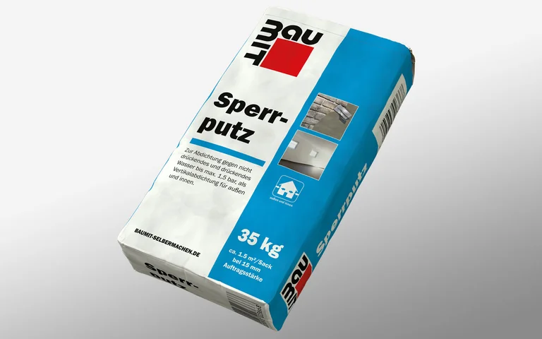 Enduit de blocage Baumit en sac bleu de 35 kg.