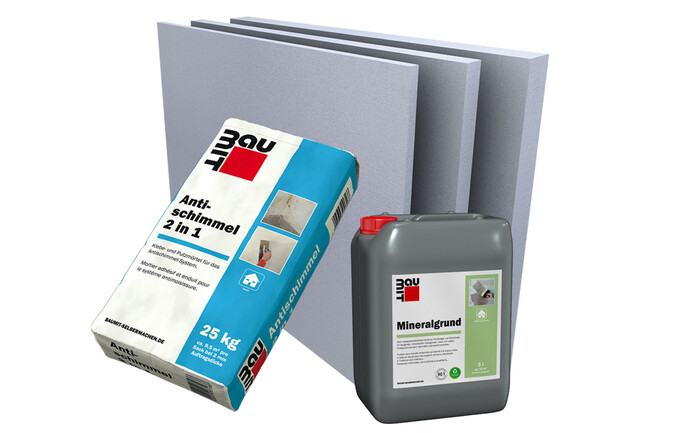 Baumit Antischimmel Produkte - Antischimmel Grund, Anti Schimmel  2 in 1 und die Antischimmel Calciumsilikatplatte