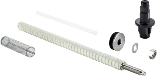 Kit de rénovation Baumit pour la fixation et l'étanchéité dans le cadre de projets de bricolage, comprenant une tige d'ancrage, des bagues d'étanchéité et des Accessoires.