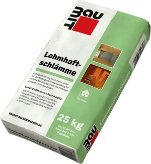 Die Baumit Lehmhaftschlämme ist im 25 kg Papiersack erhältlich.
