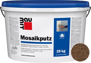 Der Baumit Mosaikputz ist im Farbton M 316 Kosh im 25 kg Eimer erhältlich.