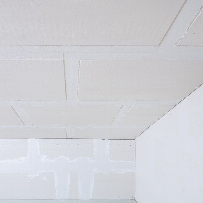 Klimaboard Holzfaserplatte im Versatz an Dachschräge oder Drempel verlegen