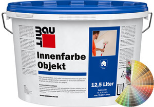 Image du produit : la peinture intérieure Objekt Baumit en seau de 12,5 litres avec palette de couleurs Baumit.