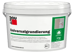 L'apprêt universel est disponible en seau en plastique de 1 kg, couleur blanche.