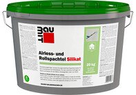 Der Baumit Airless- und Rollspachtel Silikat ist im 20 kg Eimer erhältlich.