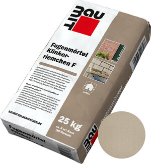!Der Fugenmörtel Klinkerriemchen F ist im Farbton Sandhell im 25 kg Papiersack erhältlich.!