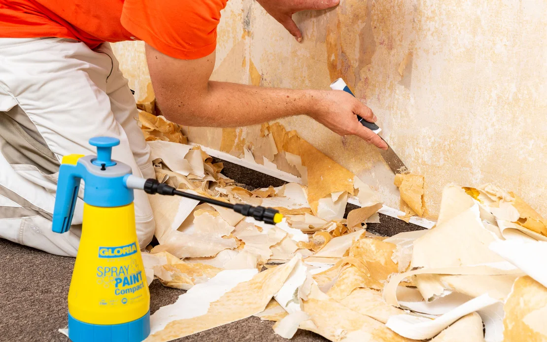 Instructions sur le th&egrave;me : &laquo; Enlever facilement le papier peint &raquo; avec des conseils utiles lors de tes travaux de r&eacute;novation.
