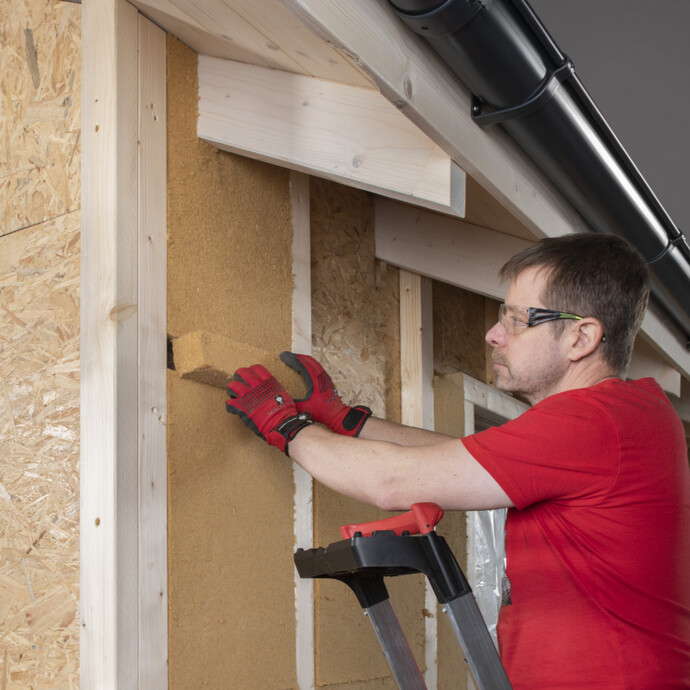 Remplir l'isolation de la façade