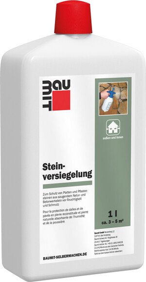 Die Baumit Steinversiegelung ist in einer 1 l Kunststoffflasche erhältlich.