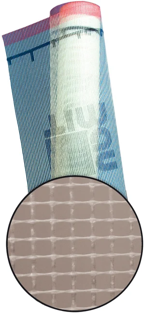 Rolle mit Armierungsgewebe für Fassadensanierung, Detailansicht des Gitters, ideal für Heimwerkerprojekte.