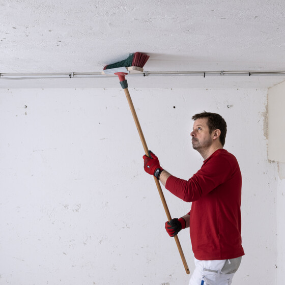 Mineralwolle-Kellerdeckendämmung kleben - Kellerdeckendämmung