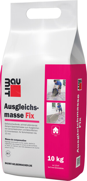 Die Baumit Ausgleichsmasse Fix ist im 10 kg Foliensack erhältlich.