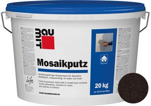 Der Baumit Mosaikputz ist im Farbton M 331 Nemrut im 20 kg Eimer erhältlich.