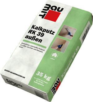 Der Baumit Kalkputz RK 39 aussen ist im 35 kg Papiersack erhältlich.