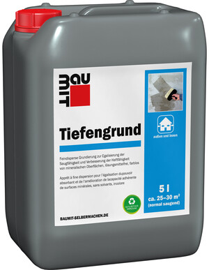 Der Baumit Tiefengrund ist im 5 l Kunststoffkanister erhältlich.