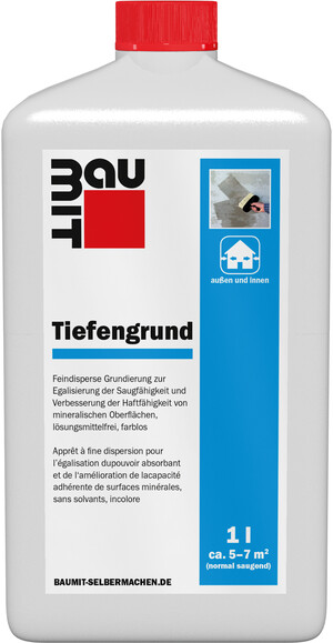Der Baumit Tiefengrund ist im 5 l Kunststoffkanister erhältlich.