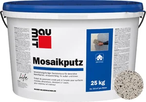 Der Baumit Mosaikputz ist im Farbton M 338 Olympus im 25 kg Eimer erhältlich.