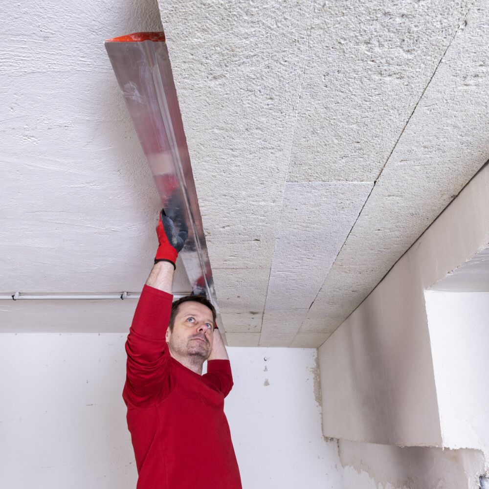 Mineralwolle-Kellerdeckendämmung kleben - Kellerdeckendämmung