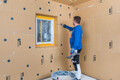 Die Holzfaserdämmplatten werden mit dem Thermotop Schraubdübel S1 short befestigt.