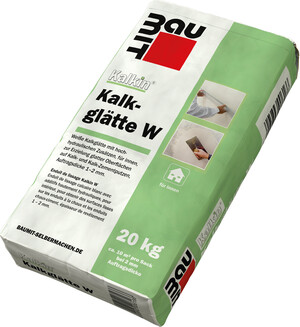 L'enduit de lissage à la chaux Kalkin W Baumit est disponible en sac papier de 20 kg.