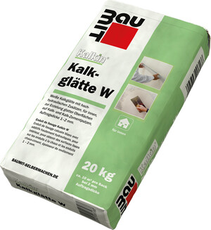 Die Baumit Kalkin Kalkglätte W ist im 20 kg Papiersack erhältlich.