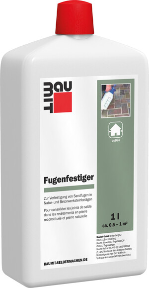 Der Baumit Fugenfestiger ist in einer 1 l Kunststoffflasche erhältlich.