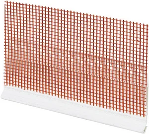 Eckschutzprofil mit Gittergewebe, ideal für saubere Kanten und zusätzliche Stabilität bei Verputzarbeiten.