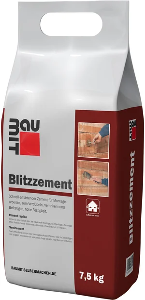 Der Baumit Blitzzement ist im 7,5 kg Foliensack erhältlich.