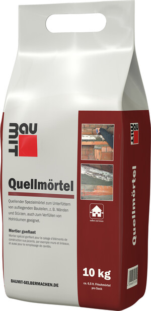 Le mortier expansif Baumit est disponible en sac en film plastique de 10 kg.