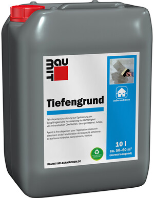 Der Baumit Tiefengrund ist im 5 l Kunststoffkanister erhältlich.