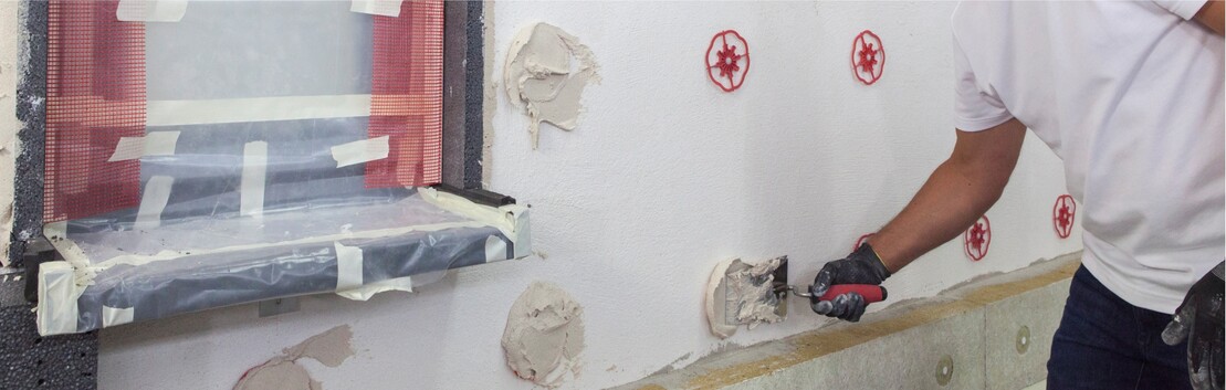 OPEN EPS Fassadend&auml;mmung kleben und armieren