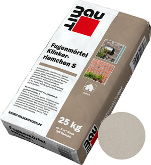 Der Fugenmörtel Klinkerriemchen S ist im 25 kg Papiersack im Farbton Beigeweiss erhältlich.