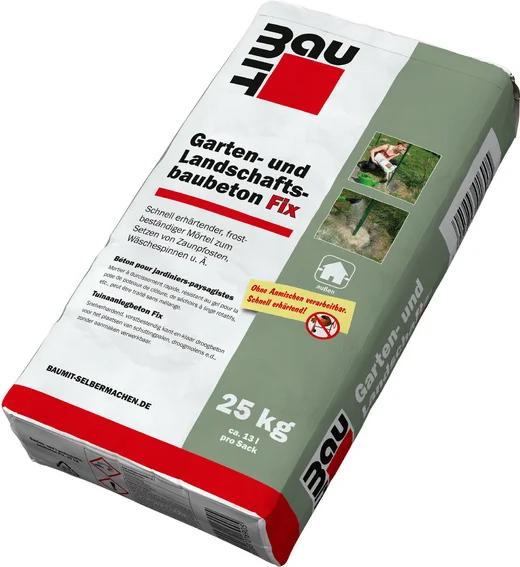 Le béton paysager Baumit GALA béton Fix est disponible en sac en papier de 25 kg.